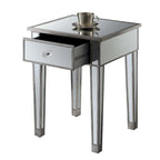 Table d'appoint à 1 tiroir avec miroir Gold Coast