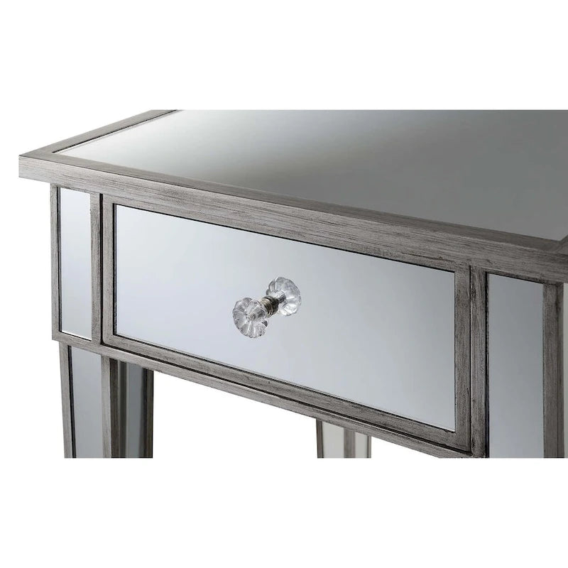 Table d'appoint à 1 tiroir avec miroir Gold Coast