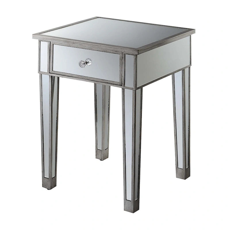 Table d'appoint à 1 tiroir avec miroir Gold Coast