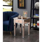 Table d'appoint à 1 tiroir avec miroir Gold Coast