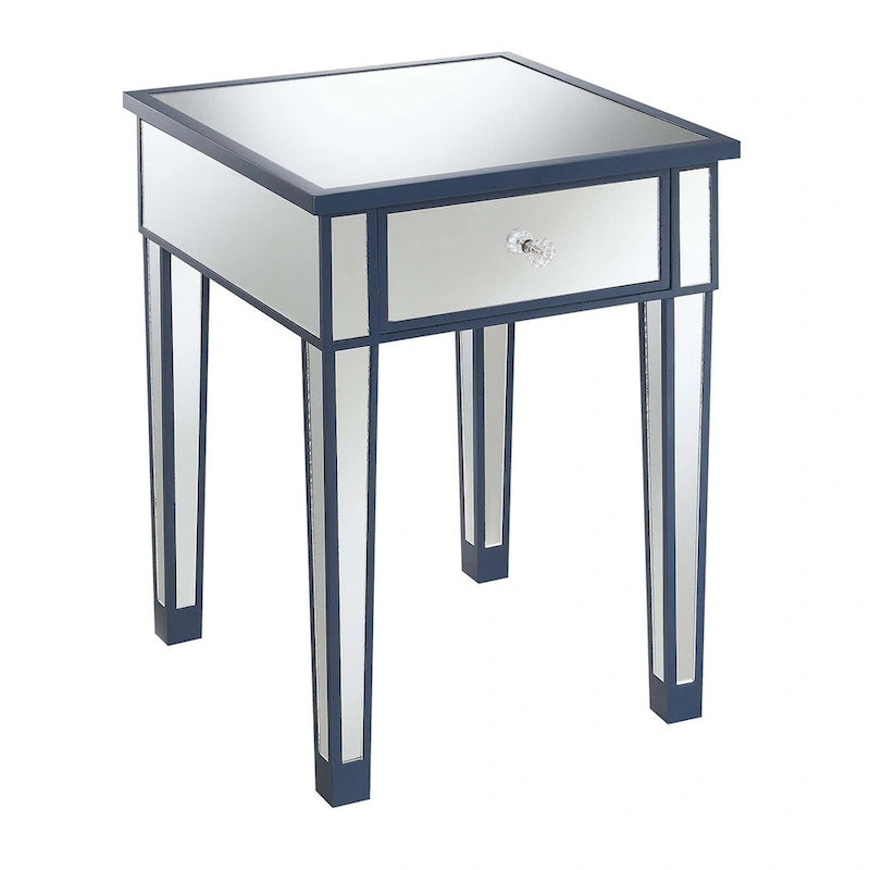 Table d'appoint à 1 tiroir avec miroir Gold Coast