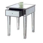 Table d'appoint à 1 tiroir avec miroir Gold Coast