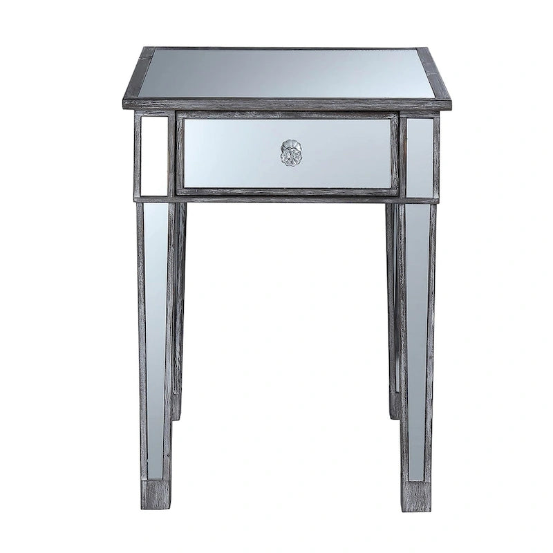 Table d'appoint à 1 tiroir avec miroir Gold Coast