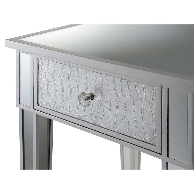 Table d'appoint à 1 tiroir avec miroir Gold Coast