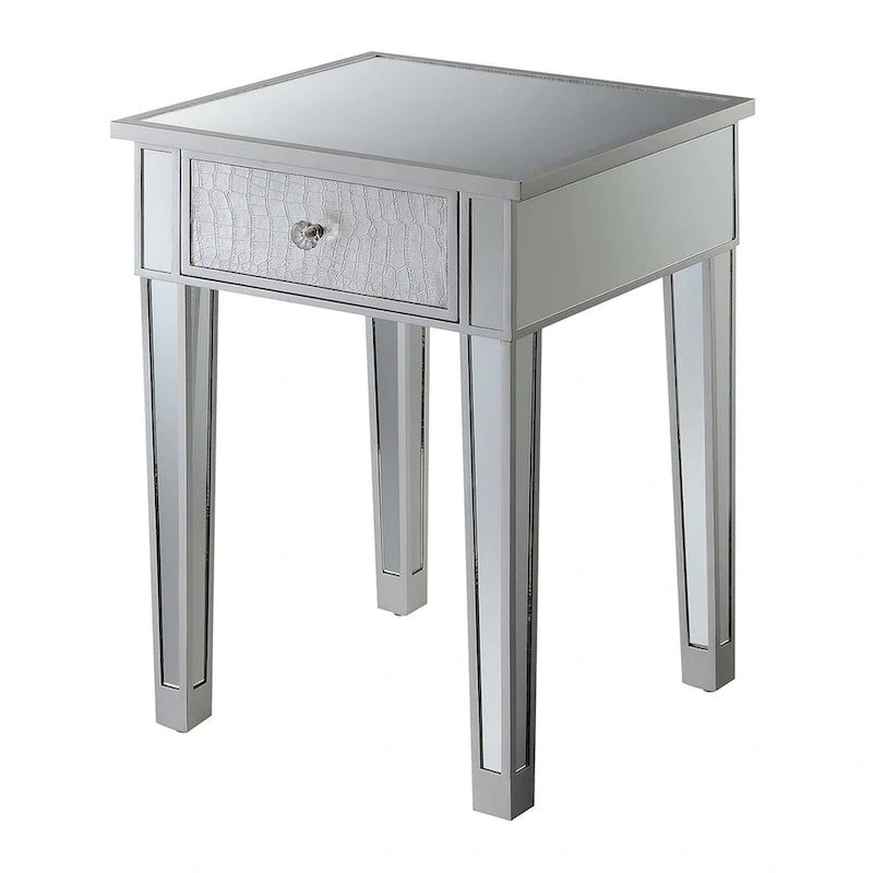 Table d'appoint à 1 tiroir avec miroir Gold Coast