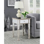 Table d'appoint à 1 tiroir avec miroir Gold Coast