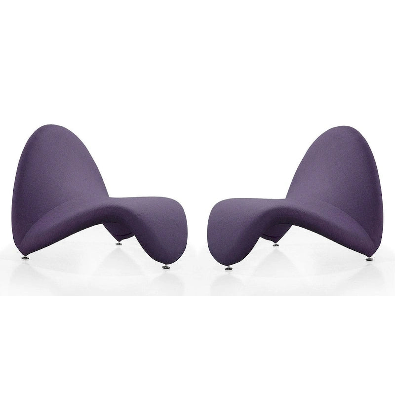 Fauteuil d'appoint en mélange de laine MoMa (lot de 2)