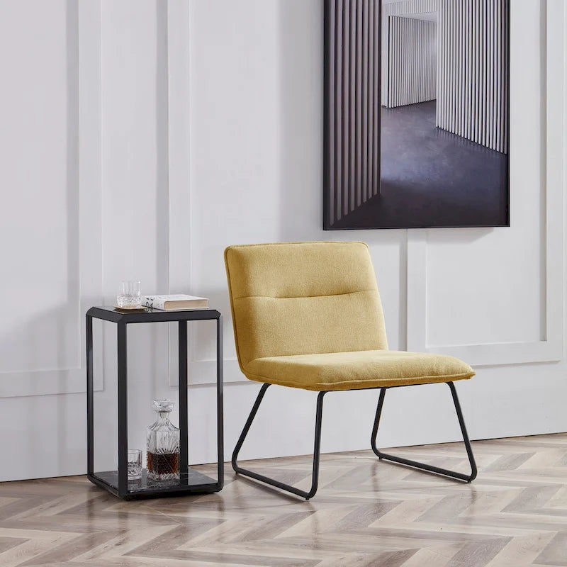   Cosmo Fabric Lounge Accent Slipper Chair