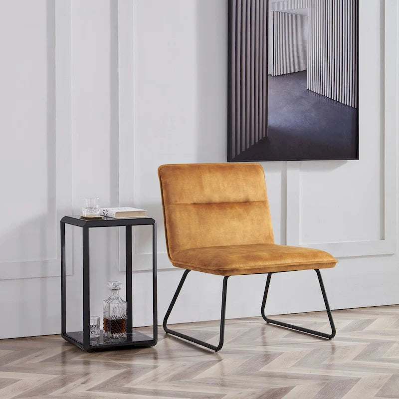 Chaise d'appoint Cosmo en tissu sans accoudoirs