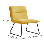 Chaise d'appoint Cosmo en tissu sans accoudoirs