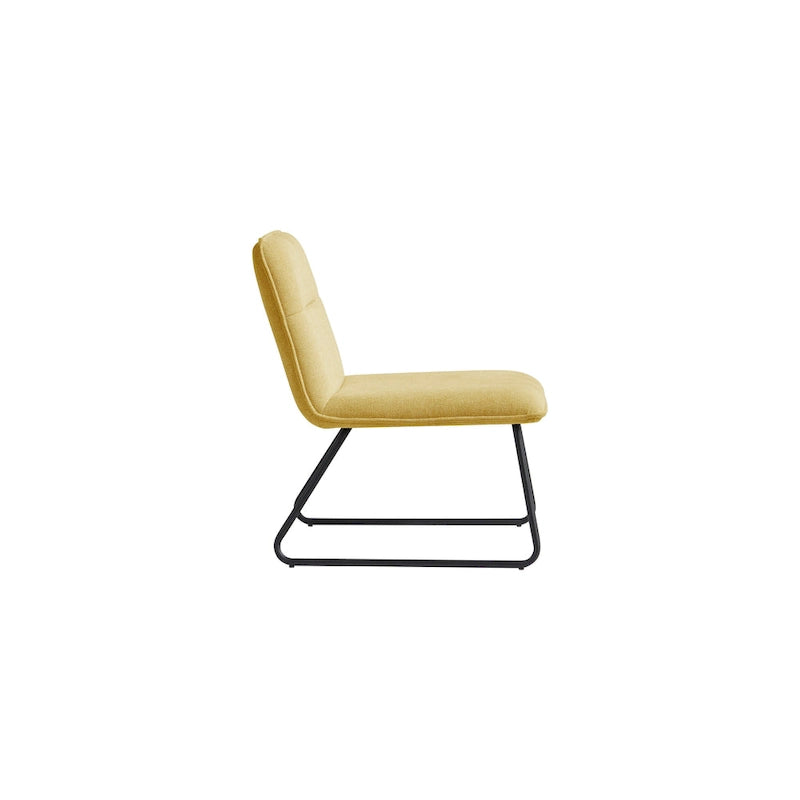 Chaise d'appoint Cosmo en tissu sans accoudoirs