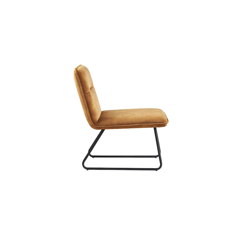 Chaise d'appoint Cosmo en tissu sans accoudoirs