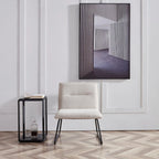 Chaise d'appoint Cosmo en tissu sans accoudoirs