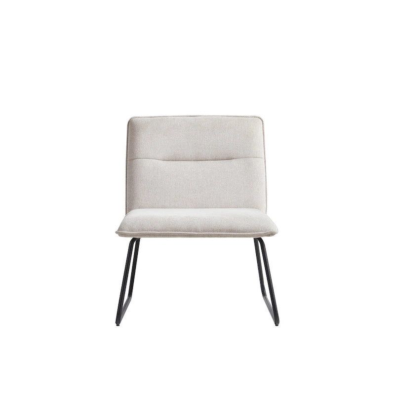 Chaise d'appoint Cosmo en tissu sans accoudoirs
