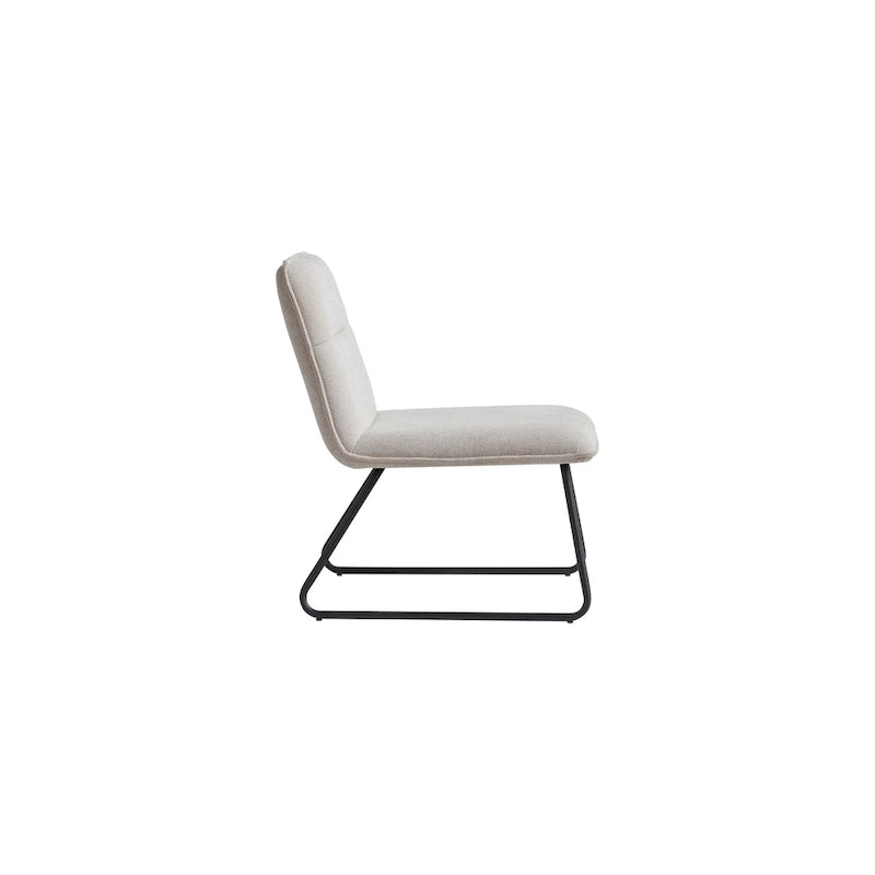 Chaise d'appoint Cosmo en tissu sans accoudoirs