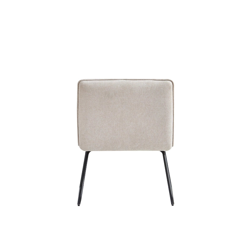 Chaise d'appoint Cosmo en tissu sans accoudoirs
