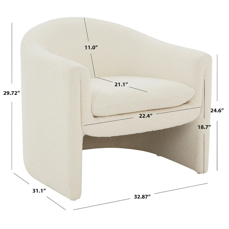 Fauteuil rembourré - 33 pouces de large x 31 pouces de profondeur x 30 pouces de haut