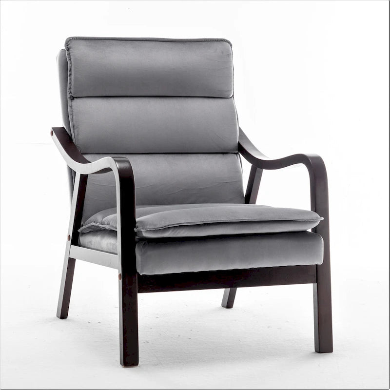 Fauteuil large en velours 24.8