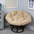   Solid Micro Suede Thick and Fluffy Replacement Papasan Chair Cushion