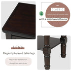 Console étroite avec trois tiroirs de rangement et une étagère inférieure