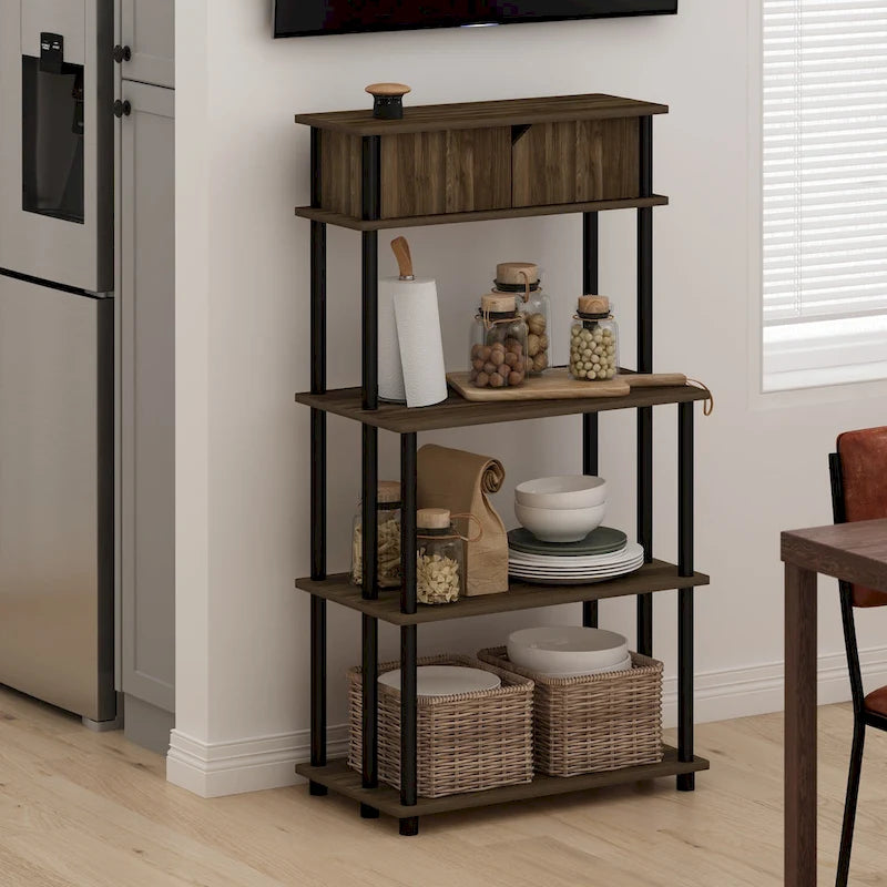 Étagère de rangement sans outil Turn-N-Tube avec armoire supérieure