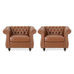 Fauteuils club traditionnels Chesterfield Silverdale (lot de 2) par