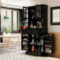 Buffet avec vaisselier, armoire de rangement de cuisine, buffet blanc