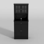 Buffet avec vaisselier, armoire de rangement de cuisine, buffet blanc