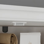 Buffet avec vaisselier, armoire de rangement de cuisine, buffet blanc