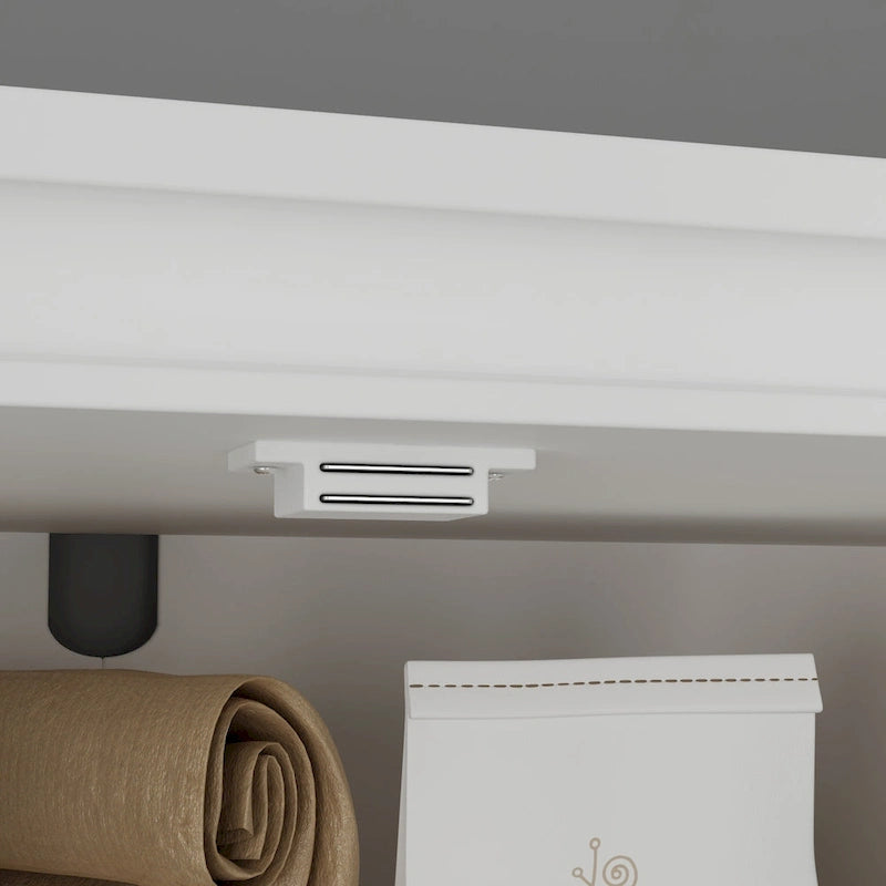 Buffet avec vaisselier, armoire de rangement de cuisine, buffet blanc