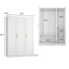 Grande Armoire/Penderie, 120 L x 177 H x 46,5 P cm