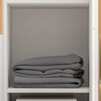 Armoire de rangement en bois avec 6 cubes de rangement et tringle à vêtements