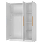 Armoire de rangement en bois avec 6 cubes de rangement et tringle à vêtements