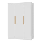 Armoire de rangement en bois avec 6 cubes de rangement et tringle à vêtements