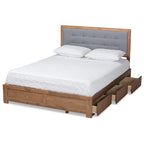Lit de rangement Lene Mid-Century Modern 3 tiroirs