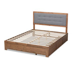 Lit de rangement Lene Mid-Century Modern 3 tiroirs