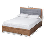 Lit de rangement Lene Mid-Century Modern 3 tiroirs