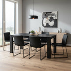 Table de salle à manger rectangulaire de 75 po avec pieds carrés