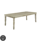 Table à manger extensible en bois blanc de 100 pouces