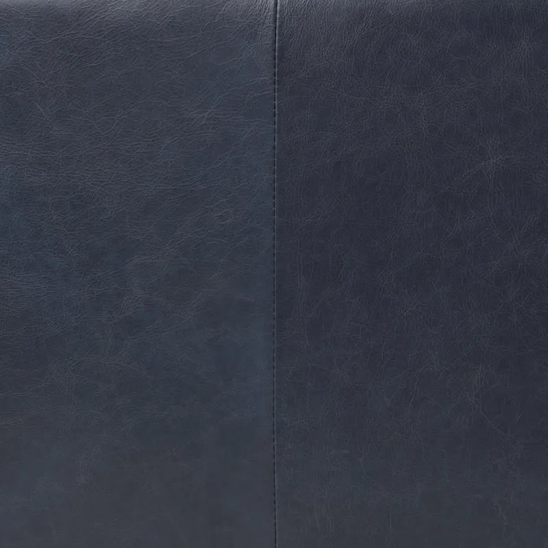 Canapé en cuir bleu Oxford Darius par