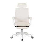 Chaise de bureau ergonomique pivotante en maille avec repose-pieds
