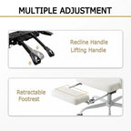 Chaise de bureau ergonomique pivotante en maille avec repose-pieds