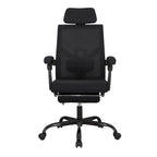 Chaise de bureau ergonomique pivotante en maille avec repose-pieds