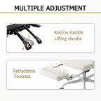 Chaise de bureau ergonomique pivotante en maille avec repose-pieds