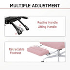 Chaise de bureau ergonomique pivotante en maille avec repose-pieds