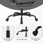Chaise de bureau ergonomique pivotante en maille avec repose-pieds
