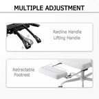 Chaise de bureau ergonomique pivotante en maille avec repose-pieds