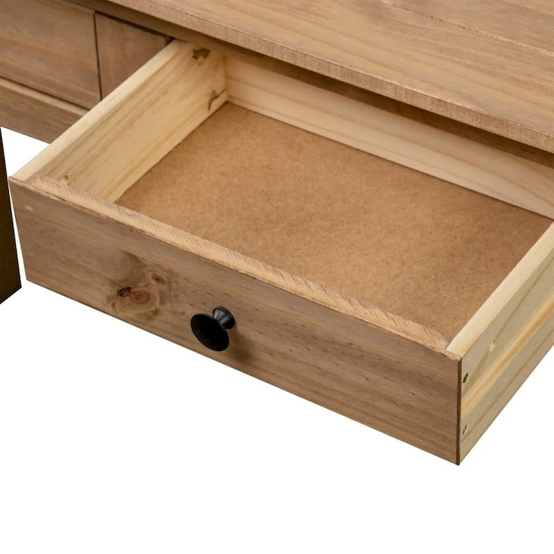 vidaXL Table console Table d'entrée Table d'appoint Bois de pin massif Gamme Panama - 43,3 x 15,7 x 28,3