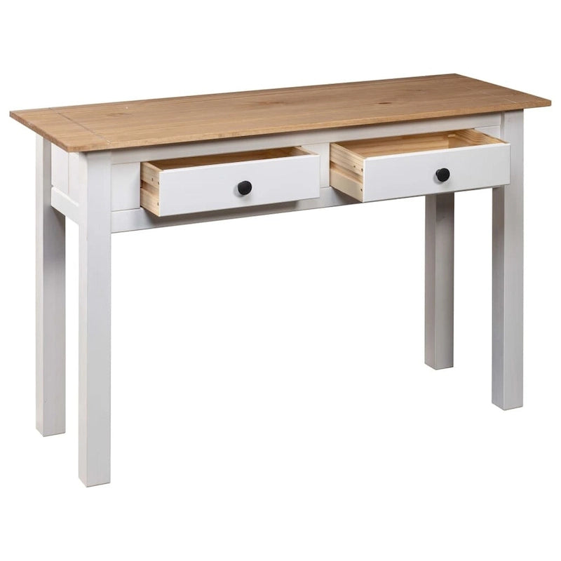 vidaXL Table console Table d'entrée Table d'appoint Bois de pin massif Gamme Panama - 43,3 x 15,7 x 28,3