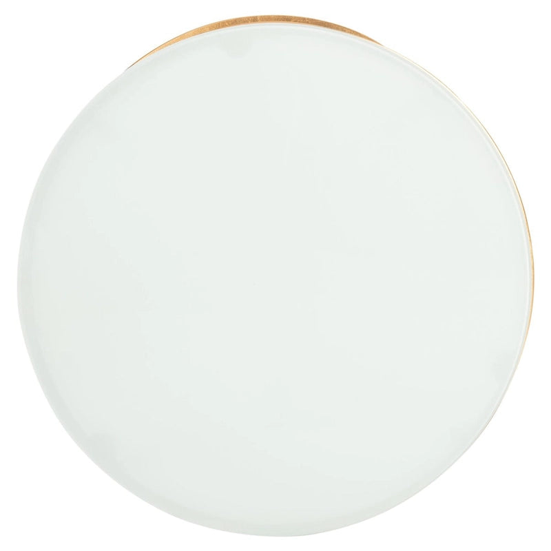 Table d'appoint Treasures Jeanine à plateau doré/blanc - 20 x 20 x 21,2 - 20 larg. x 20 prof. x 21 haut.